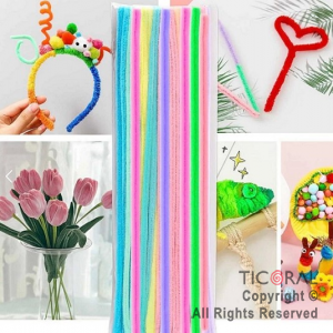 LIMPIA PIPAS MULTICOLOR 30 CM X 100 UNIDADES